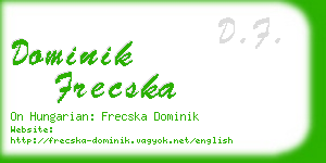 dominik frecska business card